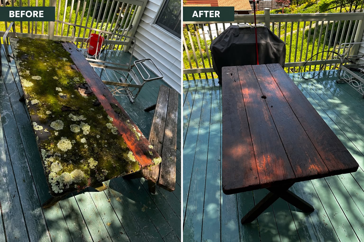 Deck and table cleaning